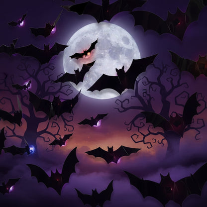 Illuminated 3D Bat Wall Decor – Spooky Halloween Clings