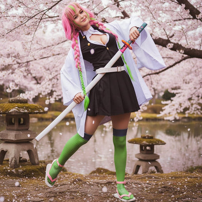 Anime-Inspired Costume Set with Haori Jacket & Accessories