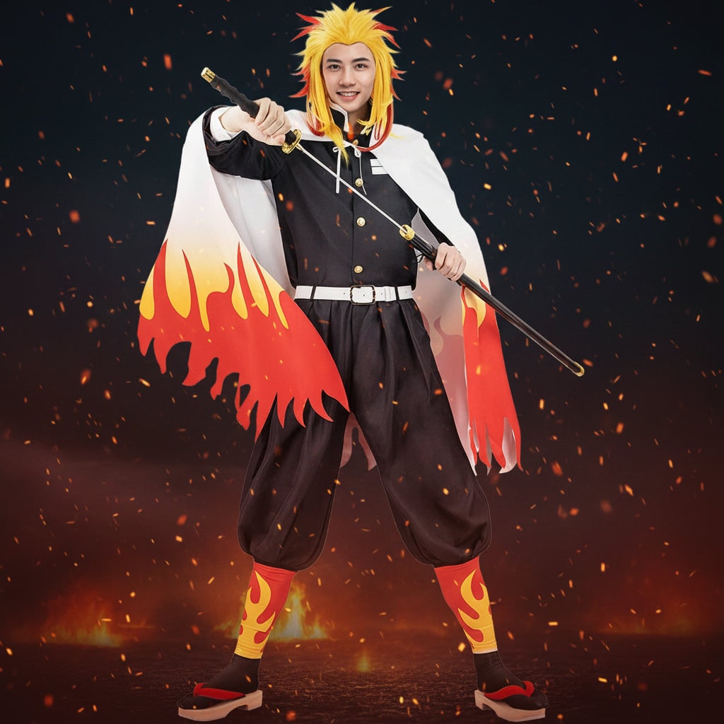 Anime-Inspired Costume Set with Haori Jacket & Accessories