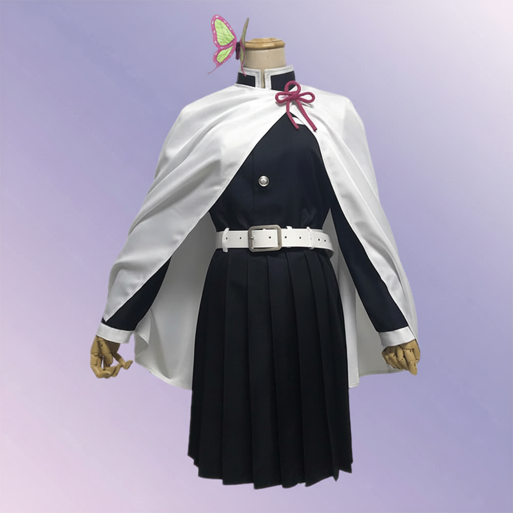 Anime-Inspired Costume Set with Haori Jacket & Accessories