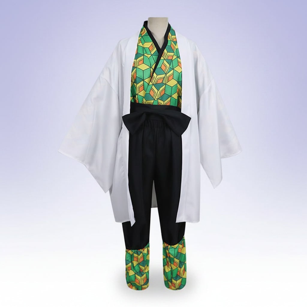 Anime-Inspired Costume Set with Haori Jacket & Accessories