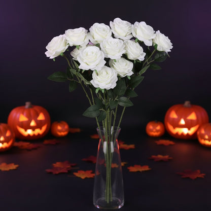 Gothic Elegance Artificial Rose Bouquet for Halloween Decor