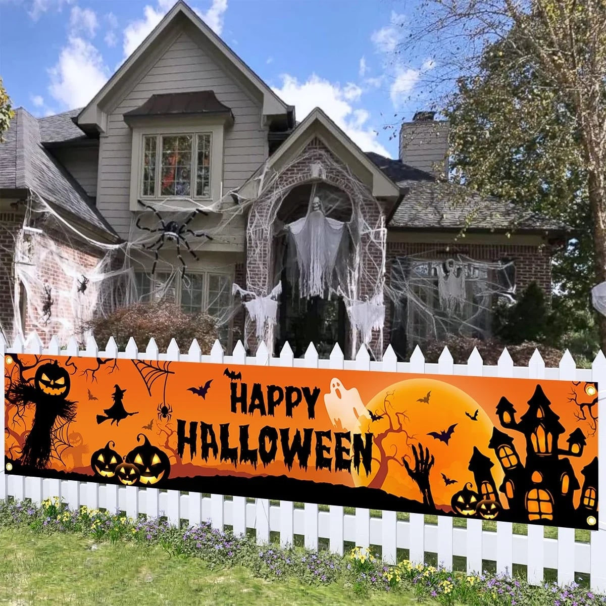 Spooktacular Halloween Banner for Outdoor Festivities