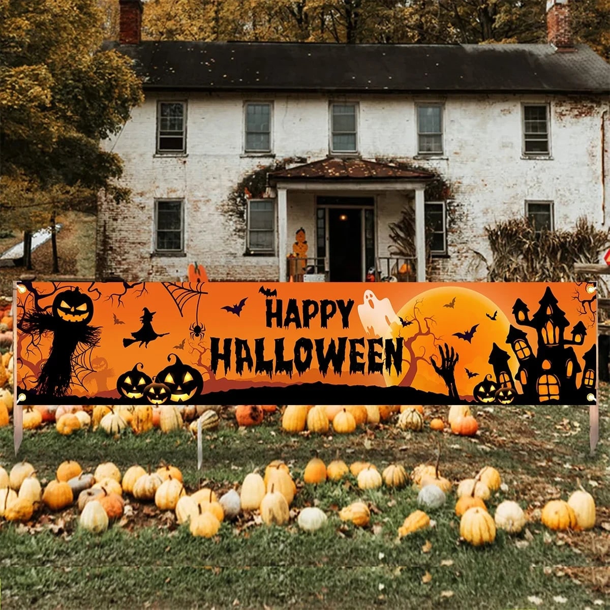 Spooktacular Halloween Banner for Outdoor Festivities
