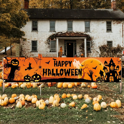 Spooktacular Halloween Banner for Outdoor Festivities