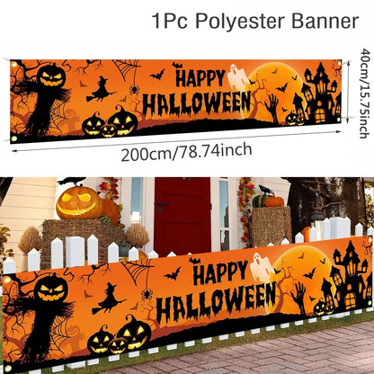 Spooktacular Halloween Banner for Outdoor Festivities