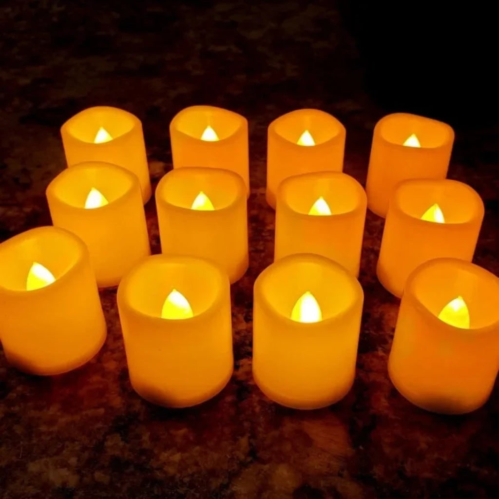 Enchanting Battery-Operated LED Candles with Flickering Light for Halloween Decor