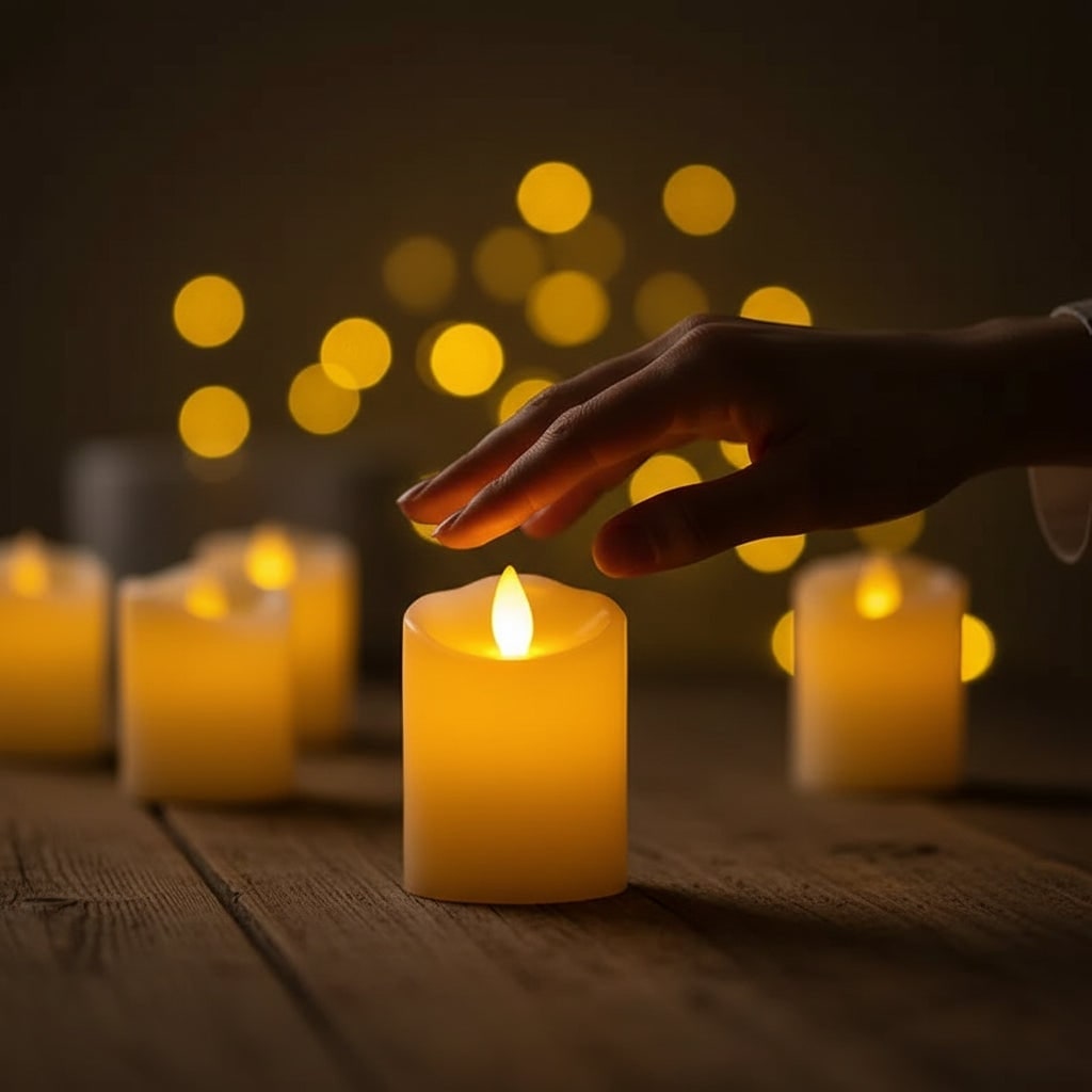 Enchanting Battery-Operated LED Candles with Flickering Light for Halloween Decor