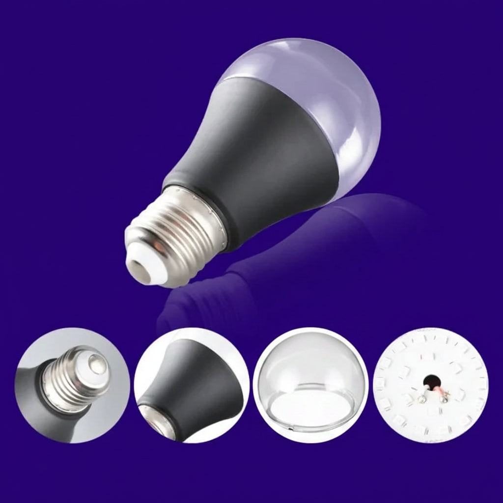 Eerie Glow LED Blacklight Bulb for Spooktacular Decor