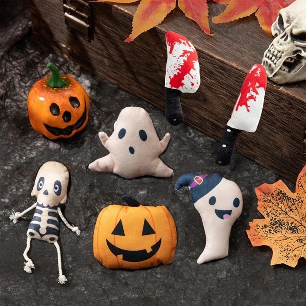 Festive Catnip Plush Toys for Halloween Fun