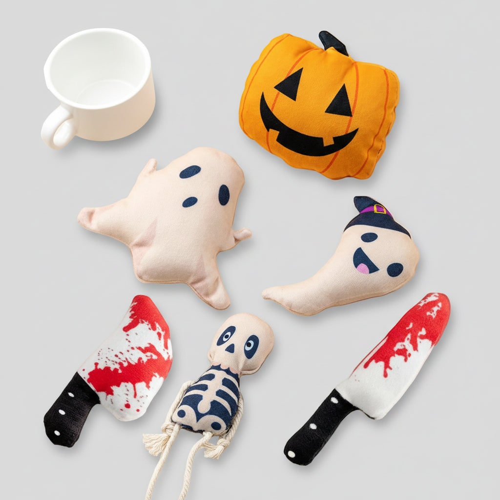 Festive Feline Fun: Plush Catnip Toys for Halloween Play