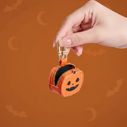 Spooktacular Halloween Keychain Coin Pouch with Zipper Closure