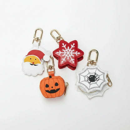 Spooktacular Halloween Keychain Coin Pouch with Zipper Closure