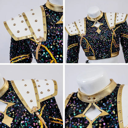 Vibrant Cheerleader Costume Set for Halloween Festivities