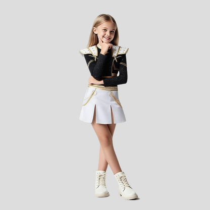 Vibrant Cheerleader Costume Set for Halloween Festivities