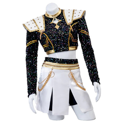 Vibrant Cheerleader Costume Set for Halloween Festivities
