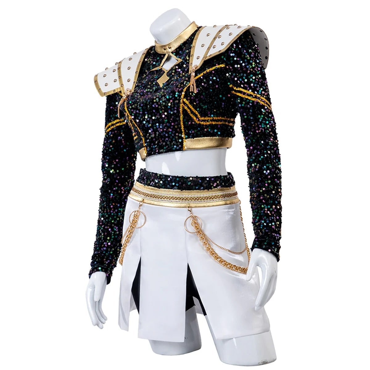 Vibrant Cheerleader Costume Set for Halloween Festivities