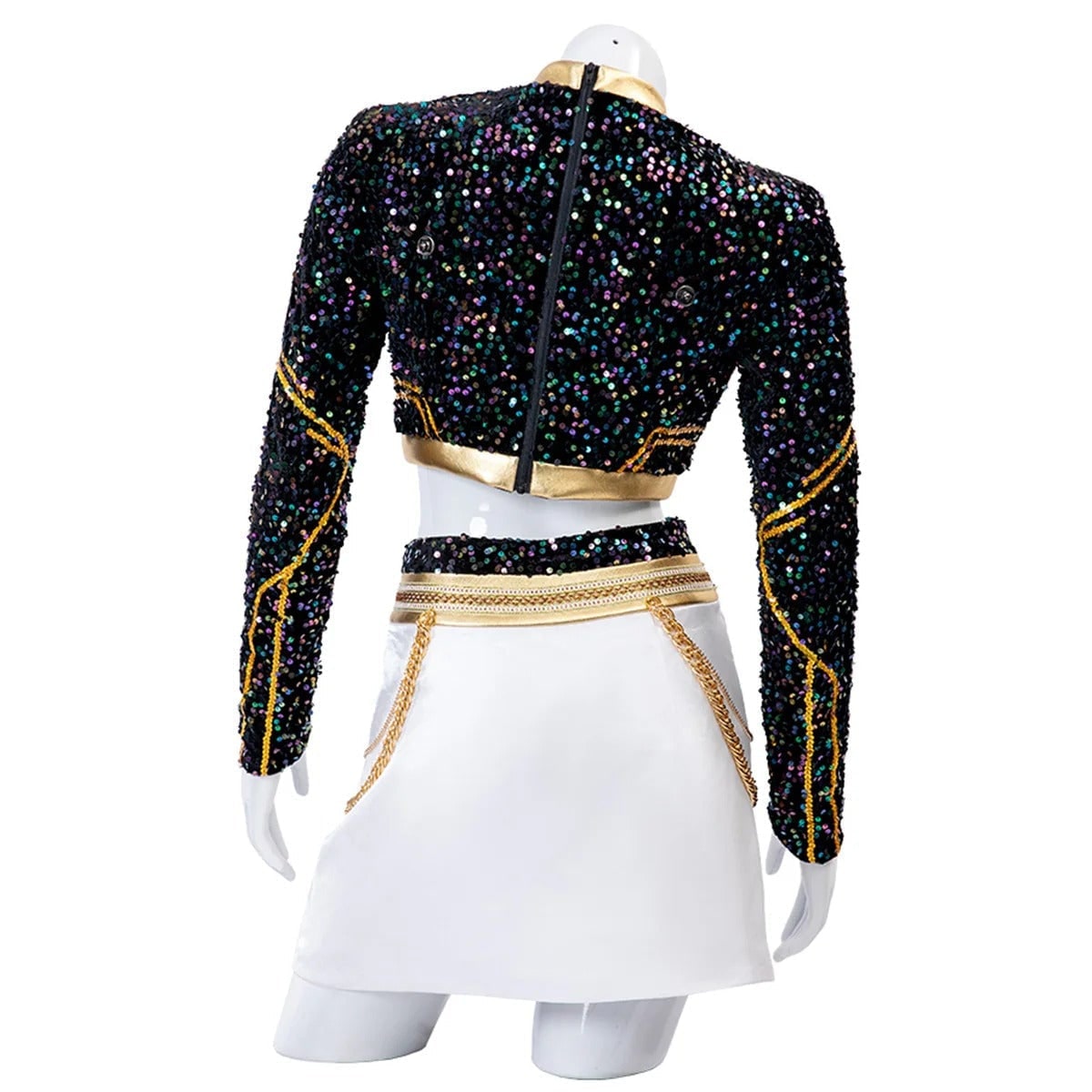 Vibrant Cheerleader Costume Set for Halloween Festivities