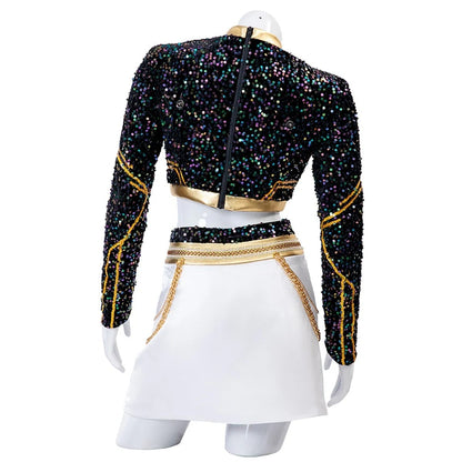 Vibrant Cheerleader Costume Set for Halloween Festivities