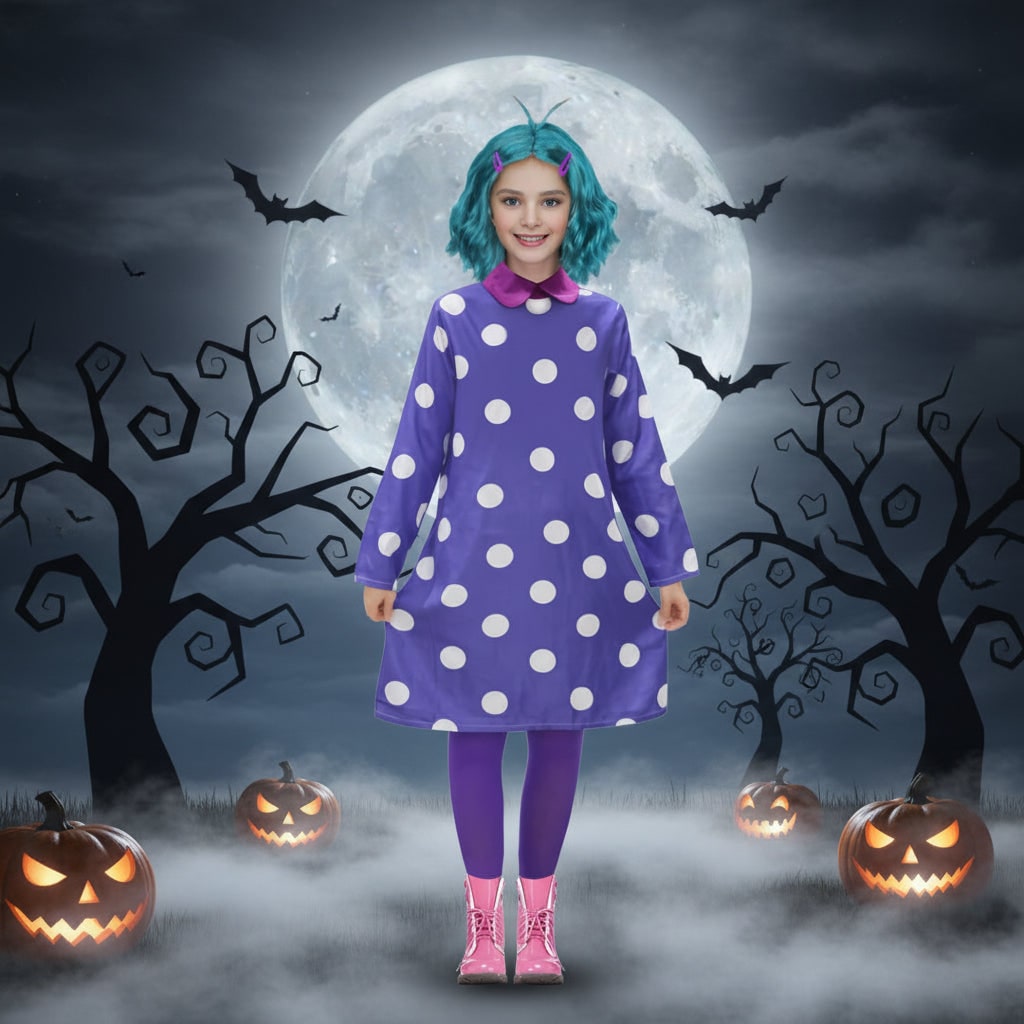 Vibrant Character Dress Costume for Kids with Accessories