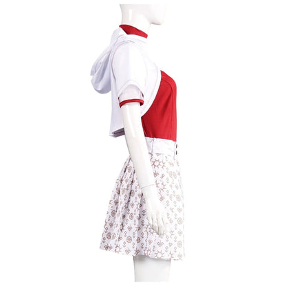 Anime-Inspired Costume Set with Hooded Shrug and Skirt