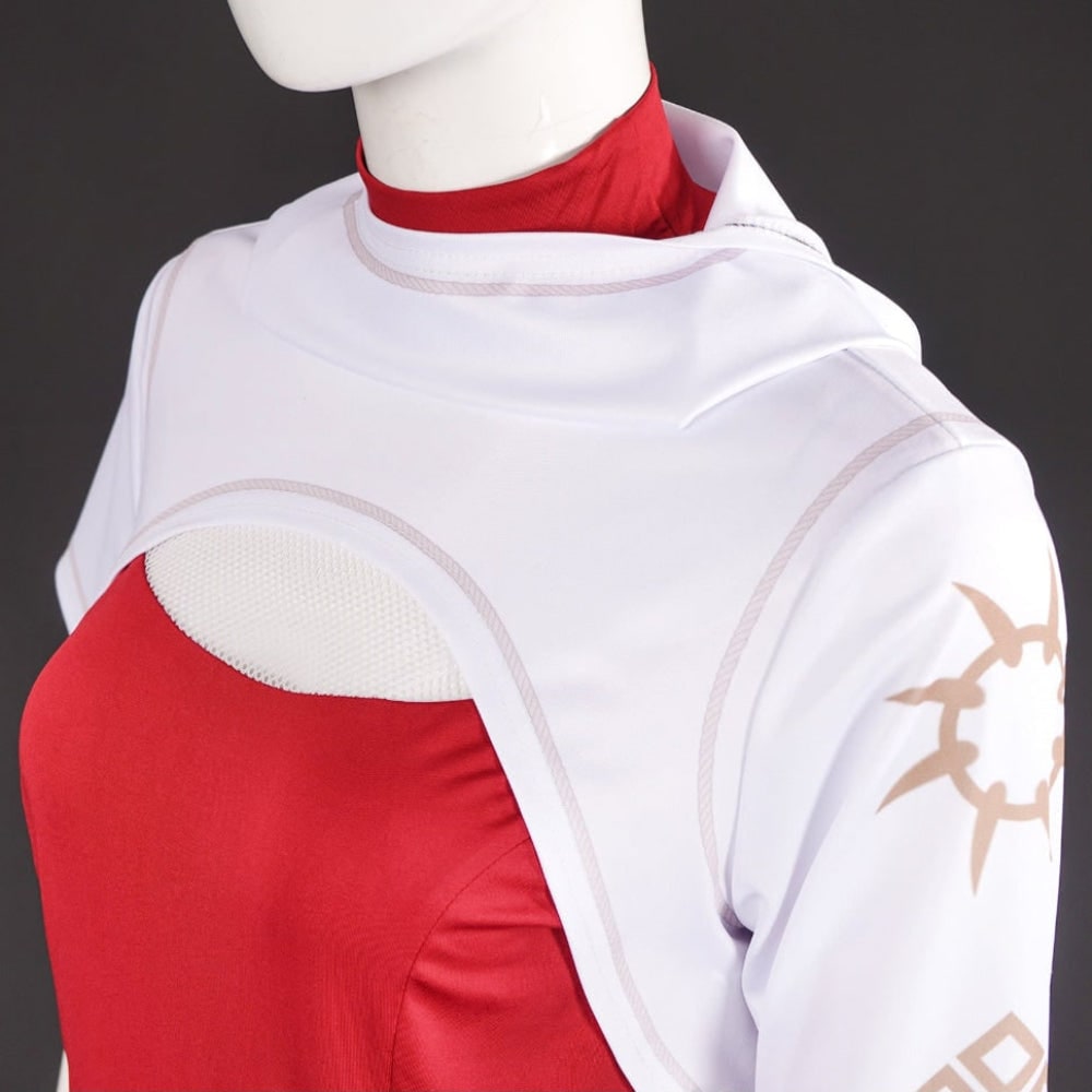 Anime-Inspired Costume Set with Hooded Shrug and Skirt