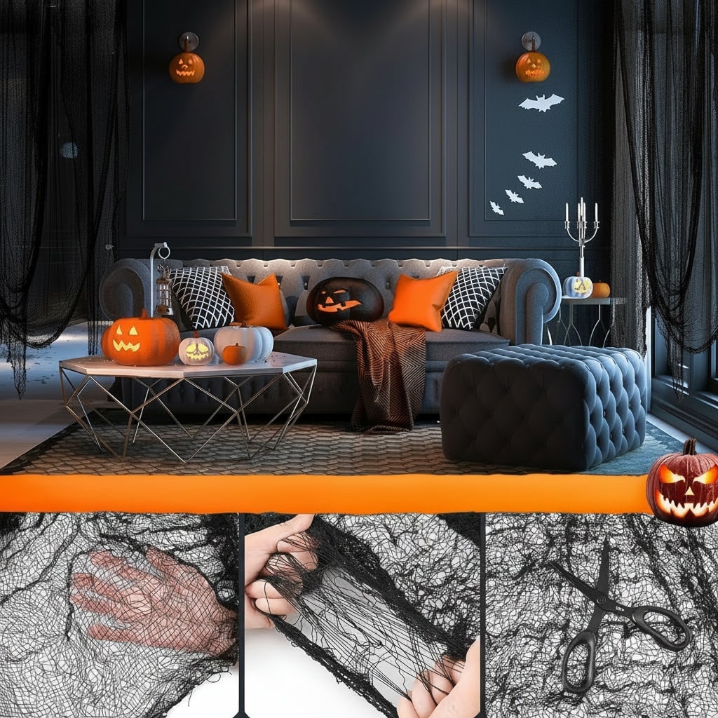 Spooky Stretch Fabric for Haunting Indoor & Outdoor Decor