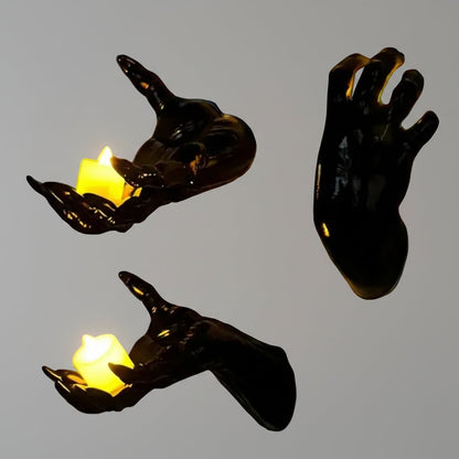 Gothic Hand Candle Holder Wall Art – Perfect for Halloween Decor