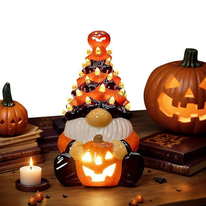 Whimsical LED Illuminated Gnome Tree for Halloween Decor