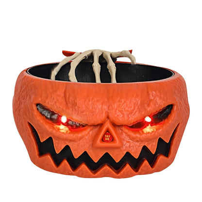 Spooky Motion-Activated Candy Bowl with LED Eyes & Hand
