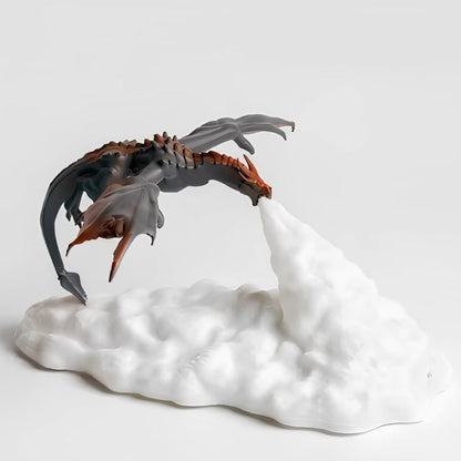 Mystical Dragon LED Lamp with Flame Effect for Enchanting Decor
