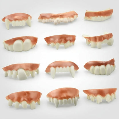 Ghastly Grin: Versatile Fake Teeth for Halloween Costumes