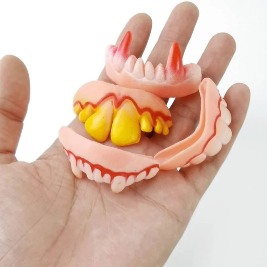Ghastly Grin: Versatile Fake Teeth for Halloween Costumes