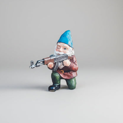 Whimsical Gnome Warrior Figurine – Fun Outdoor Decor for All Seasons