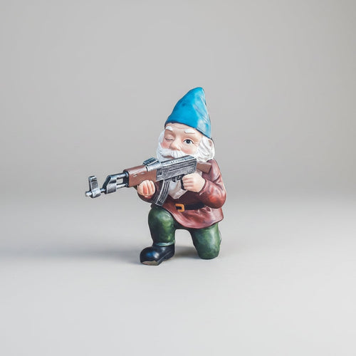 Whimsical Gnome Warrior Figurine – Fun Outdoor Decor for All Seasons