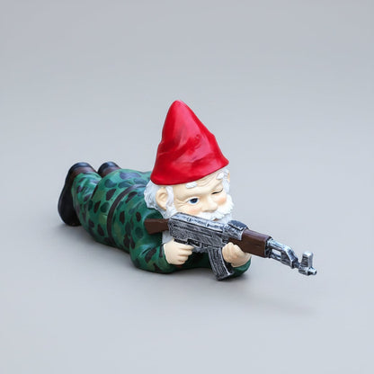 Whimsical Gnome Warrior Figurine – Fun Outdoor Decor for All Seasons