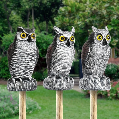 Spooky Owl Garden Sculpture – Effective Bird Deterrent for Outdoors