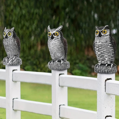 Spooky Owl Garden Sculpture – Effective Bird Deterrent for Outdoors