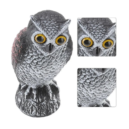 Spooky Owl Garden Sculpture – Effective Bird Deterrent for Outdoors