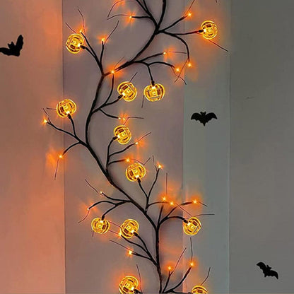 Enchanting LED Twig Garland for Spooky Outdoor Decor