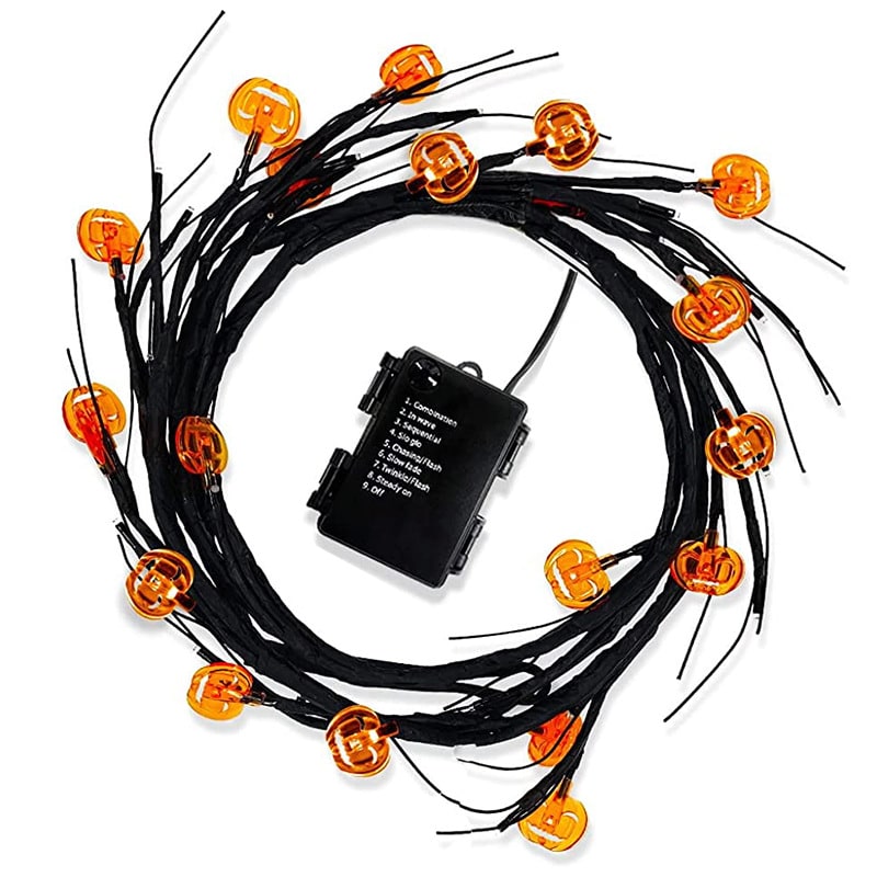 Enchanting LED Twig Garland for Spooky Outdoor Decor