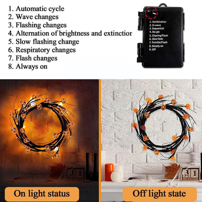 Enchanting LED Twig Garland for Spooky Outdoor Decor