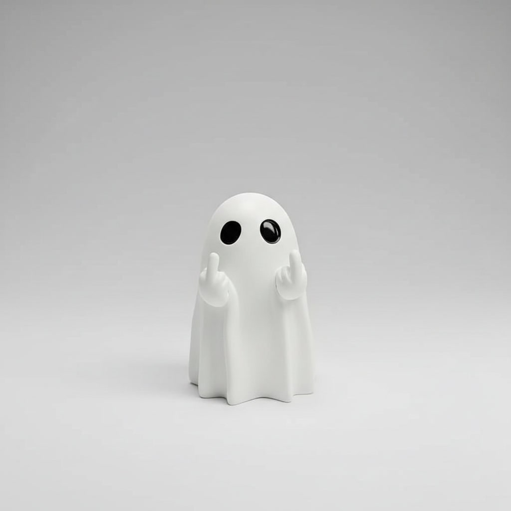 Playful Halloween Spirit Figurine with Sassy Gesture for Decor