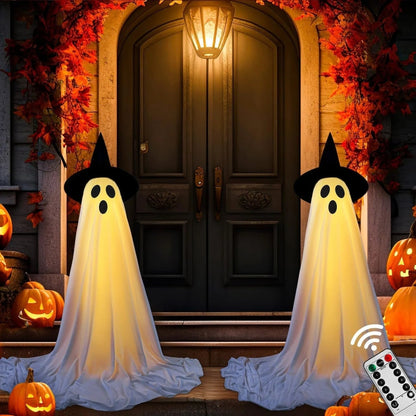 Illuminated Ghost Yard Decoration for Spooky Outdoor Fun