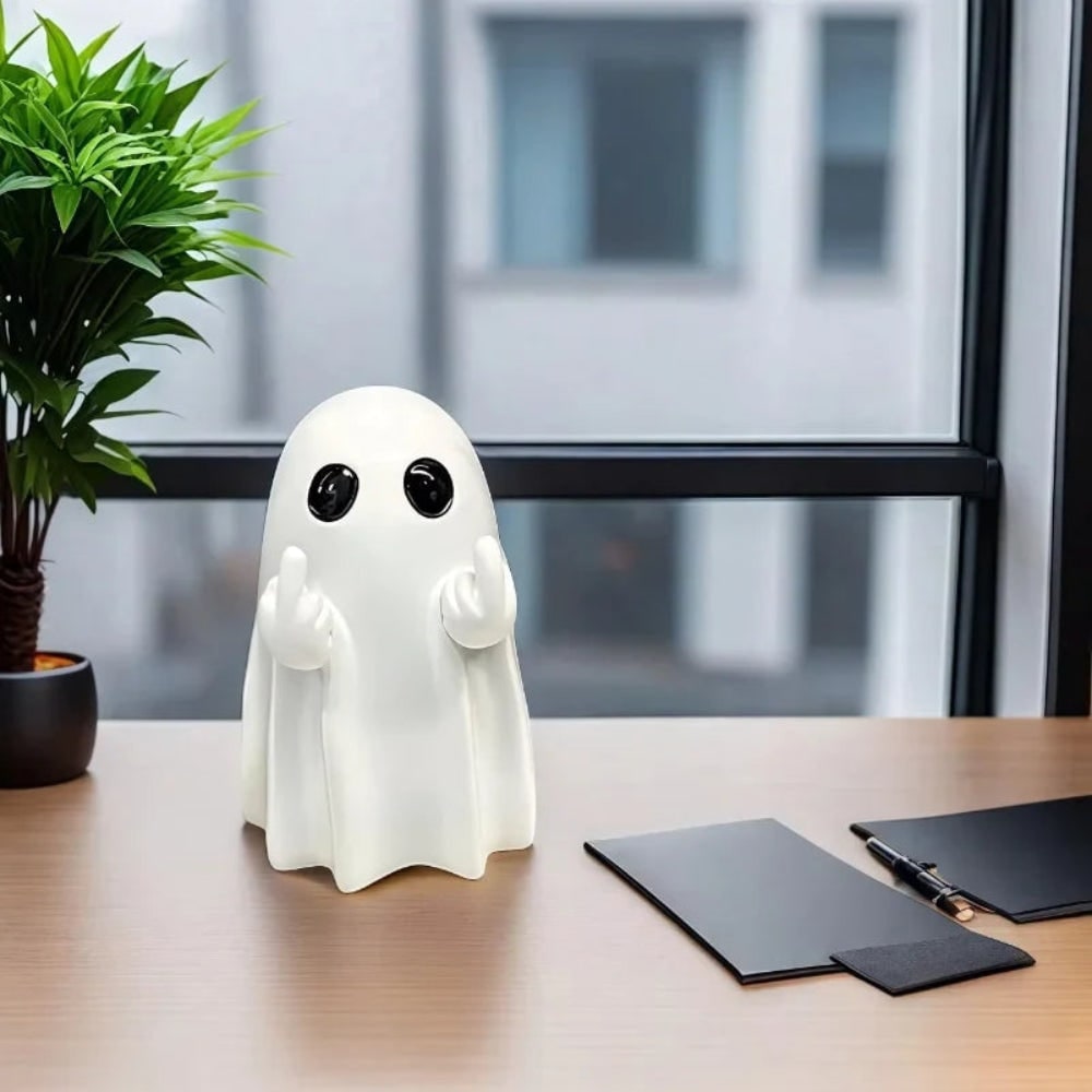 Cheeky Ghost Figurine for Halloween Tabletop Fun