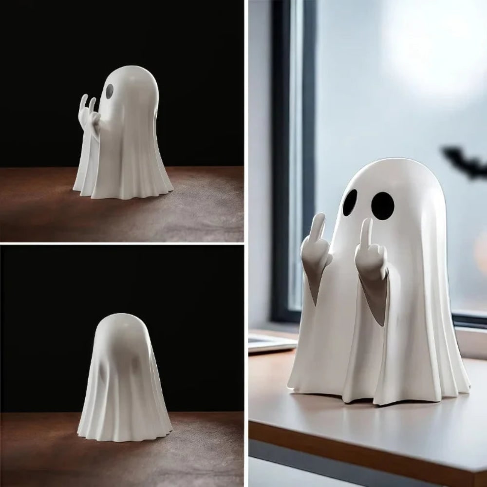 Cheeky Ghost Figurine for Halloween Tabletop Fun