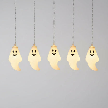 Battery-Operated LED Ghost Lights for Outdoor Halloween Ambience