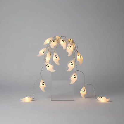 Battery-Operated LED Ghost Lights for Outdoor Halloween Ambience