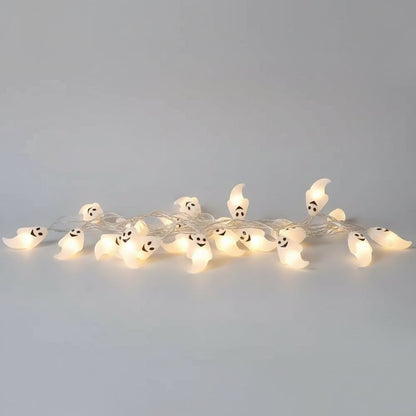 Battery-Operated LED Ghost Lights for Outdoor Halloween Ambience