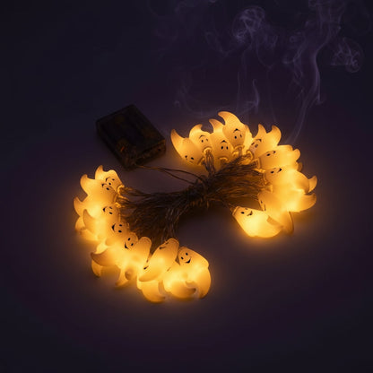 Battery-Operated LED Ghost Lights for Outdoor Halloween Ambience